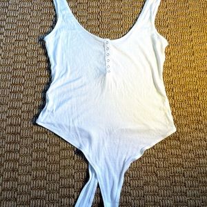 -White Wild Fable Tank Bodysuit